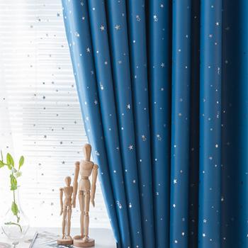 Qian Gardine Sternendruck Verdunkelung 2er-Pack kann individuell gestaltet werden Perforationen